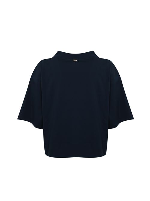 T-shirt con foulard in cotone blu Herno | JG000203D 520039200